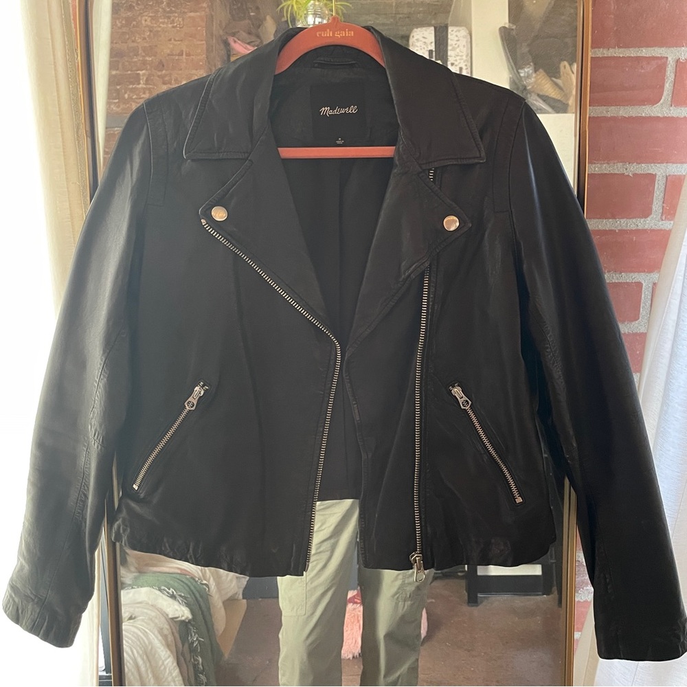Madewell Washed Leather Motorcycle Jacket - Picture 7 of 9